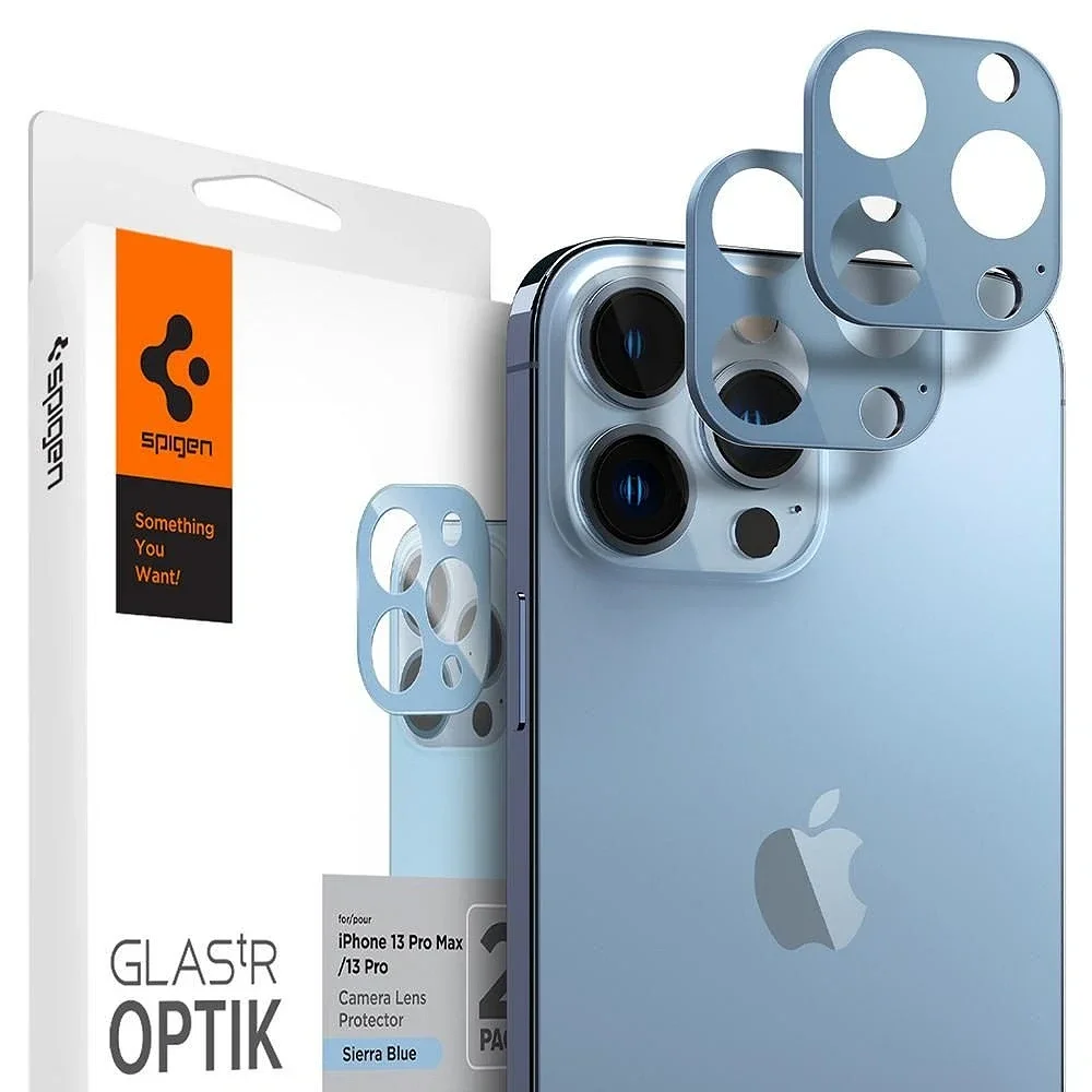 Φωτογραφία προϊόντος: Spigen Optik.tR Camera Protector 2-pack iPhone 13 Pro / 13 Pro Max Sierra Blue