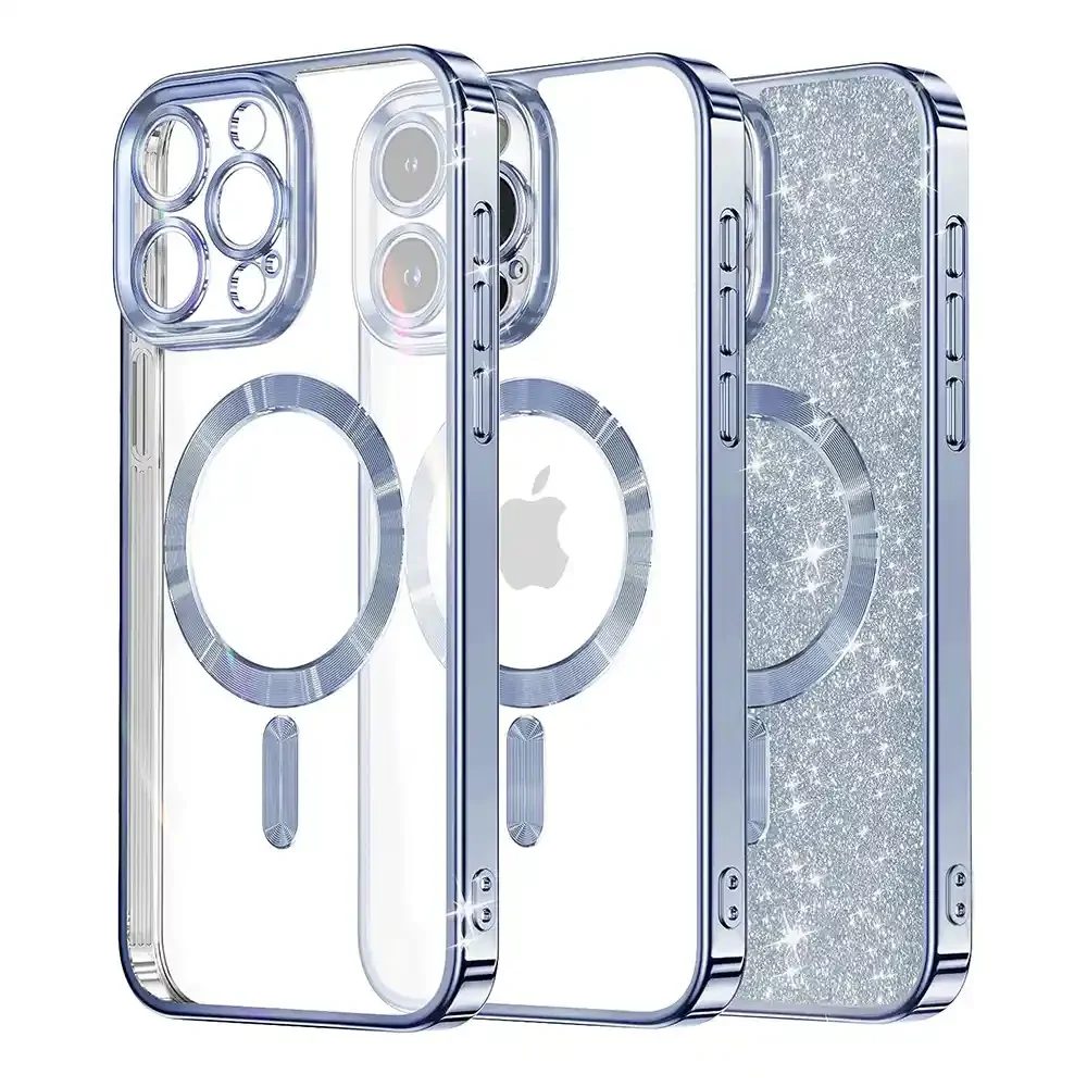 Φωτογραφία προϊόντος: Techsuit Θήκη Luxury Glitter MagSafe iPhone 16 Pro Light Blue