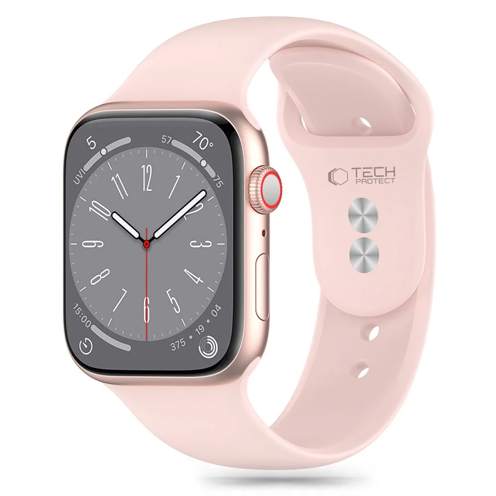 Φωτογραφία προϊόντος: Tech-Protect Λουράκι Σιλικόνης Apple Watch 8 / 9 / 10 / 11 / SE (40 / 41 / 42mm) Light Pink