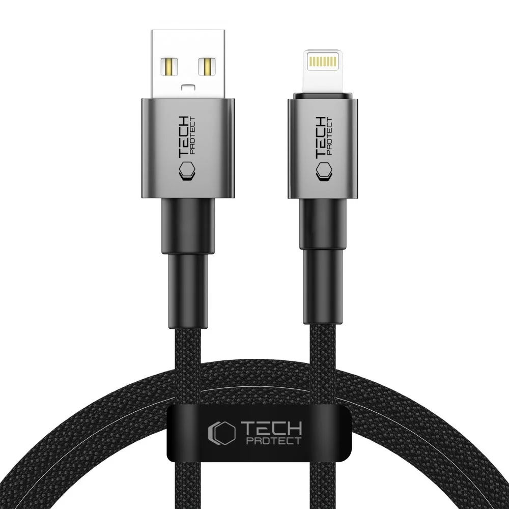 Φωτογραφία προϊόντος: Tech-Protect Καλώδιο Ultraboost DNA USB-A σε Lightning Cable 15W/2.4A 100cm Iron Grey