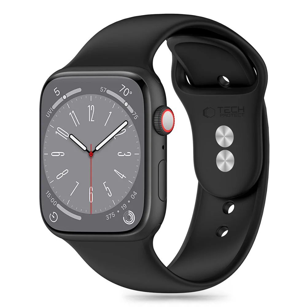 Φωτογραφία προϊόντος: Tech-Protect Λουράκι Σιλικόνης Apple Watch 6 / 7 / 8 / 9 / 10 / SE / Ultra 1 / 2 (44 / 45 / 46 / 49mm) Black