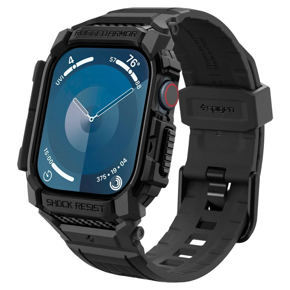 Φωτογραφία προϊόντος: Spigen Θήκη - Λουράκι Rugged Armor ”Pro” Apple Watch 10 / 11 (46 mm) Matte Black