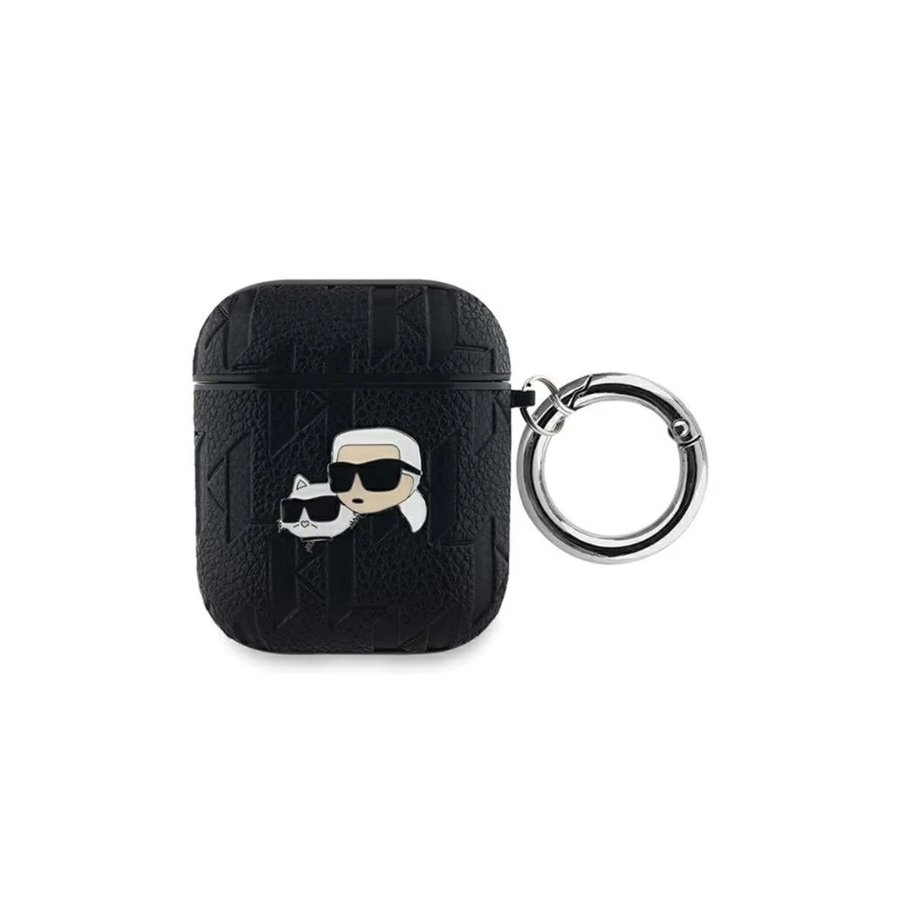 Φωτογραφία προϊόντος: Karl Lagerfeld Θήκη PU Embossed Karl and Choupette Heads Case for AirPods 1/2 Black