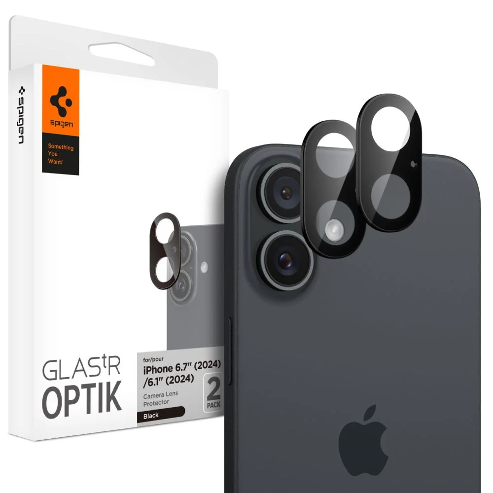 Φωτογραφία προϊόντος: Spigen Optik Glas.Tr Camera Protector 2-Pack iPhone 16 / 16 Plus Black