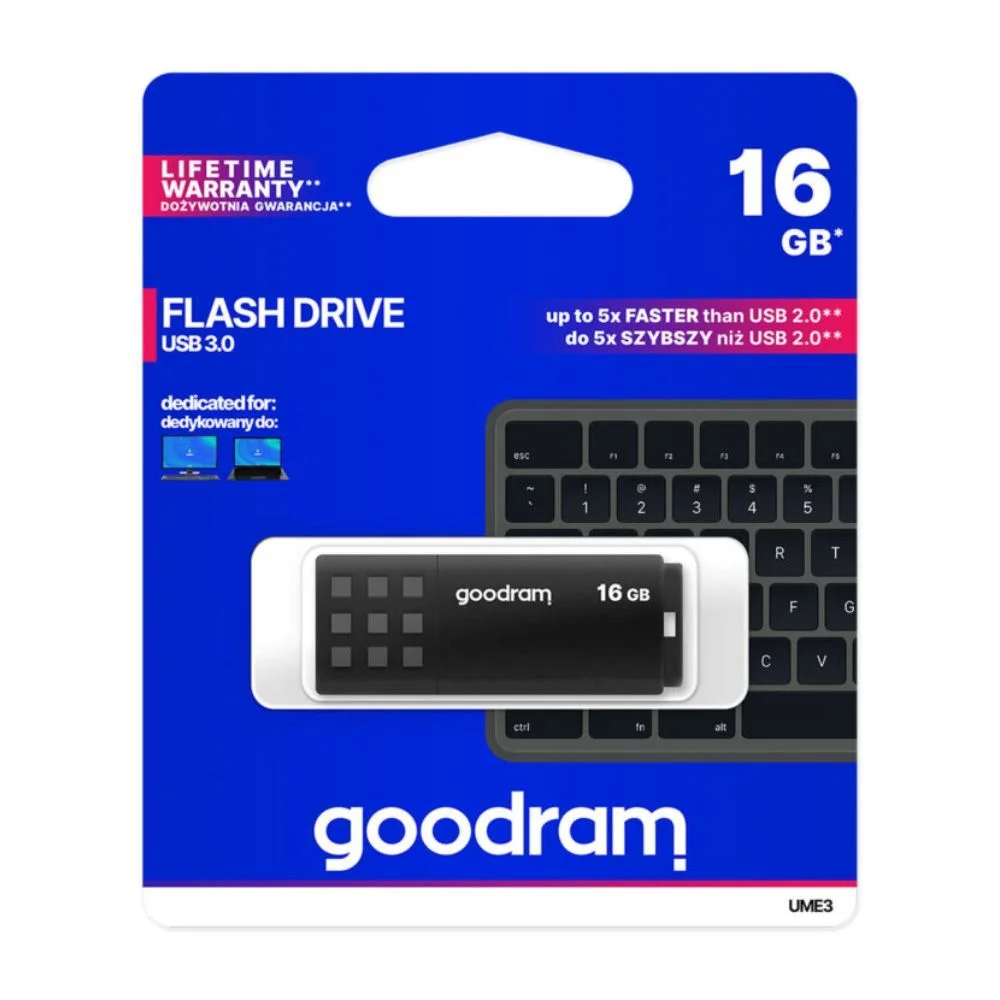 Φωτογραφία προϊόντος: Goodram Flash Drive UME3 USB 16 GB USB 3.0 (3.1 Gen 1) Black