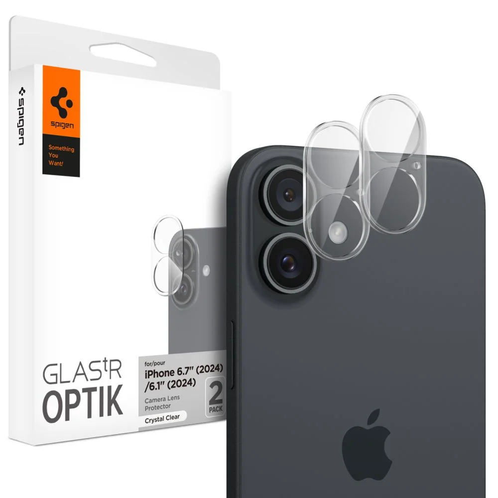 Φωτογραφία προϊόντος: Spigen Optik Glas.Tr Camera Protector 2-Pack iPhone 16 / 16 Plus Crystal Clear