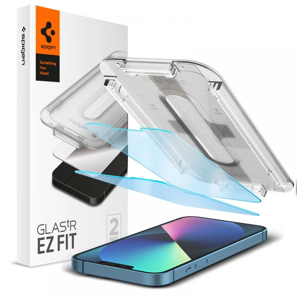 Φωτογραφία προϊόντος: Spigen Glas.tR ”ez Fit” 2-pack iPhone 13 / 13 Pro / 14 / 16e / 17e Antiblue
