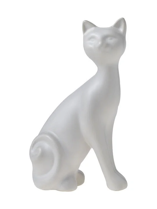 Φωτογραφία προϊόντος: HOME FASHION ACCESSORIES HFA Διακοσμητική Φιγούρα γάτα Κεραμική Mignon White Matte 15cm