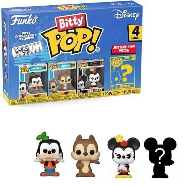 Φωτογραφία προϊόντος: Funko Bitty POP! Disney - Goofy, Chip, Minnie Mouse & Chase Mystery 4-Pack Vinyl Figures