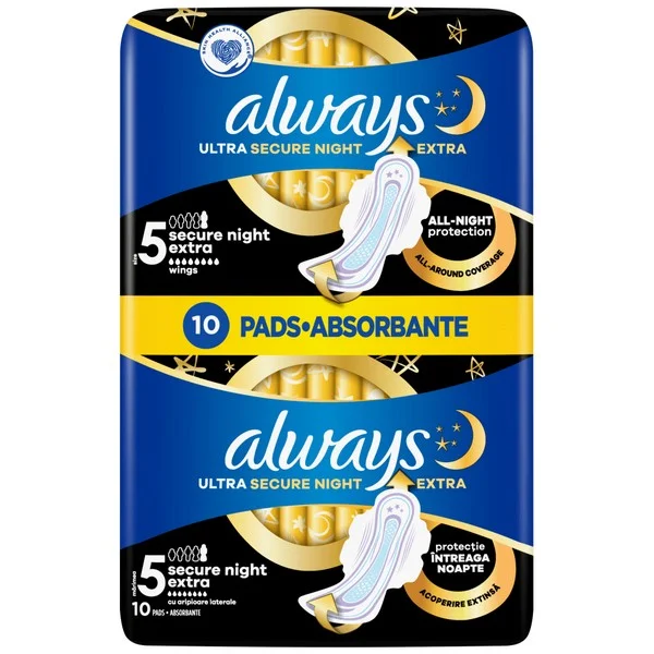 Φωτογραφία προϊόντος: Always Platinum Ultra Secure Night Size 5 10τεμ