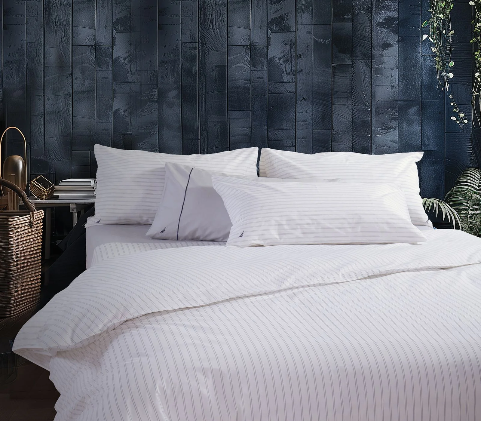 Φωτογραφία προϊόντος: Nautica Nef-Nef Homeware ΣΕΝΤΟΝΙ ΒΑΜΒ.NAU COAST ΣΕΤ KING SIZE SILVER