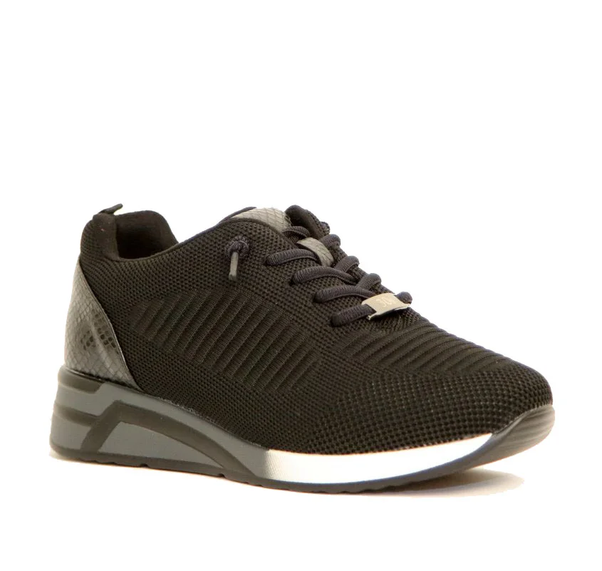 Φωτογραφία προϊόντος: Treintas Shoes Γυναικεία Sneakers Treintas L-4252 από ύφασμα με εσωτερική επένδυση Ανατομικά σε Μαύρο χρώμα