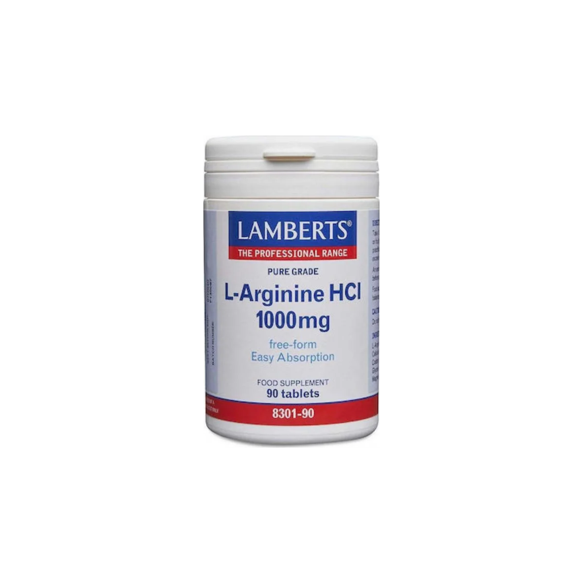 Φωτογραφία προϊόντος: Lamberts,Lamberts Αμινοξέα Lamberts L-Arginine HCl 1000mg 90 ταμπλέτες