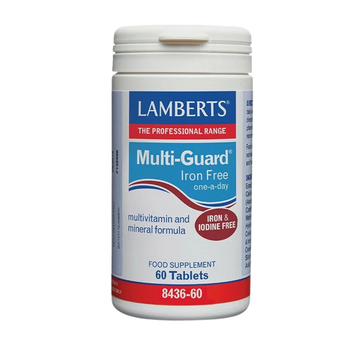 Φωτογραφία προϊόντος: Lamberts,Lamberts Πολυβιταμίνες Lamberts Multi Guard Iron Free 60 ταμπλέτες