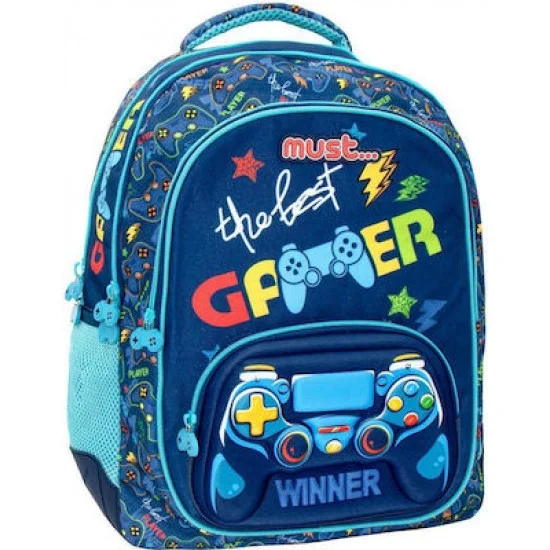 Φωτογραφία προϊόντος: Must The Best Gamer με 3 Θήκες Σχολική Τσάντα Πλάτης Δημοτικού σε Μπλε χρώμα 585013