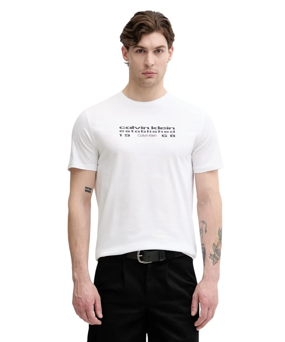 Φωτογραφία προϊόντος: Calvin Klein - Ανδρικό T-shirt SS 30s EU Regular Fit LV04RG800G-YAF Λευκό