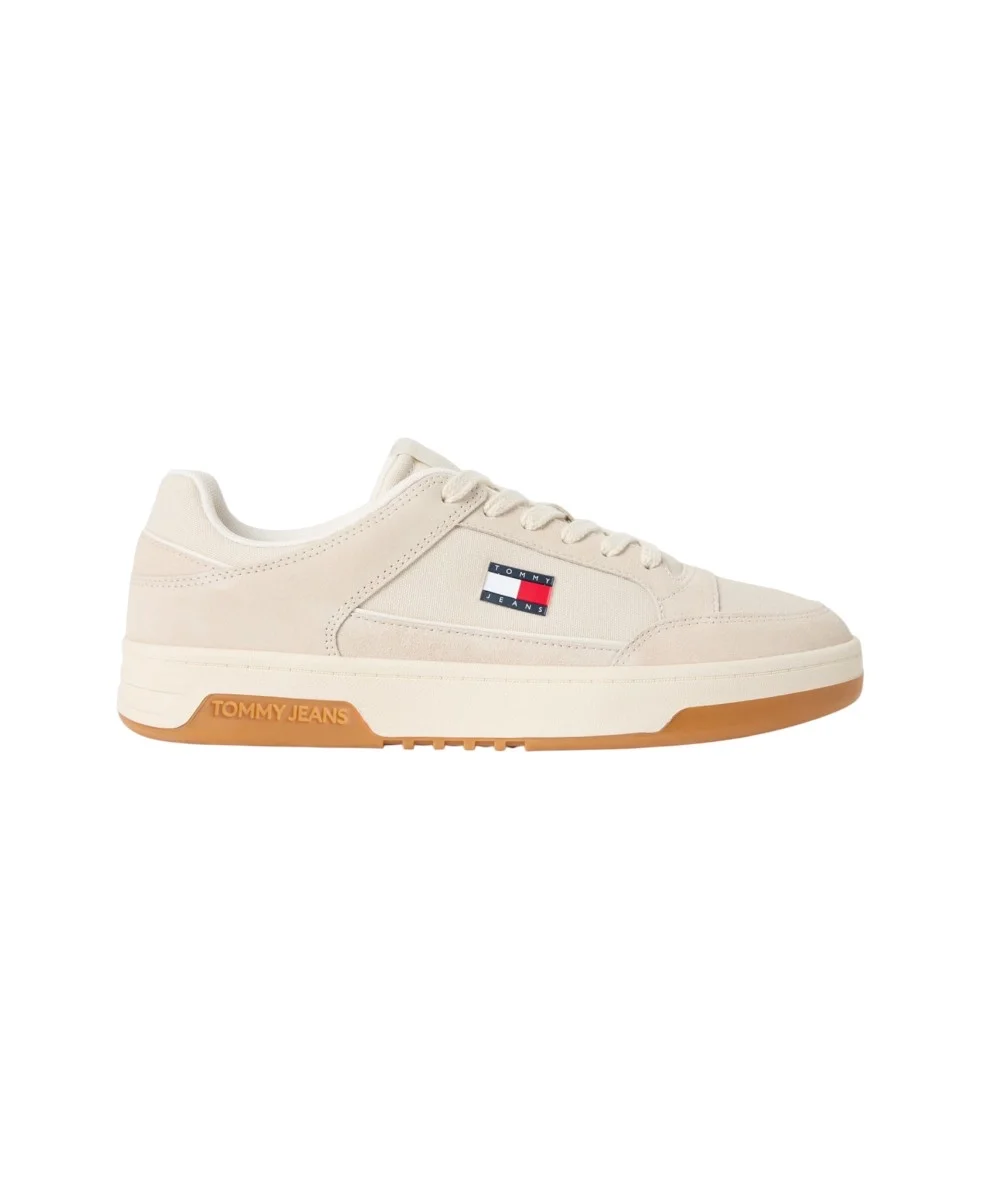 Φωτογραφία προϊόντος: Tommy Hilfiger - Ανδρικά Sneakers Leather Mixed Texture Basketball EM0EM01792-YBI Εκρού