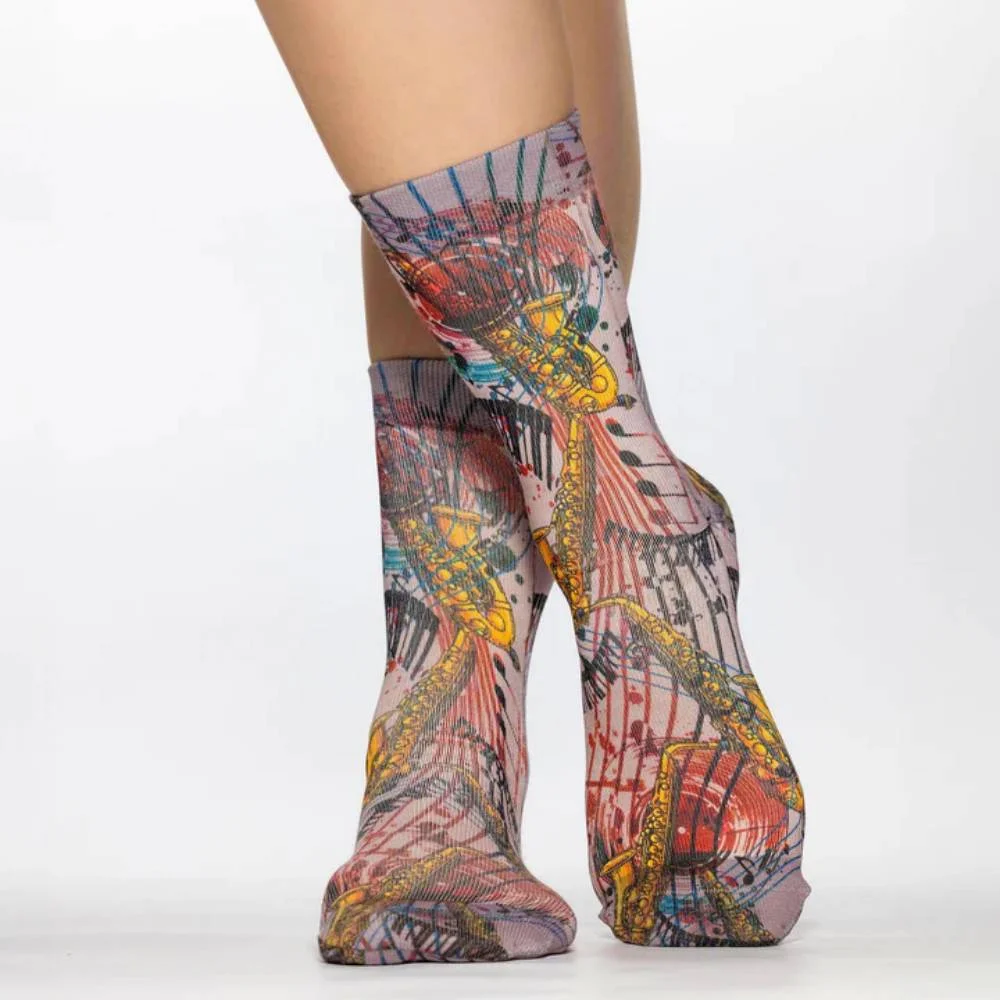 Φωτογραφία προϊόντος: Wigglesteps Saxophone Socks Taupe