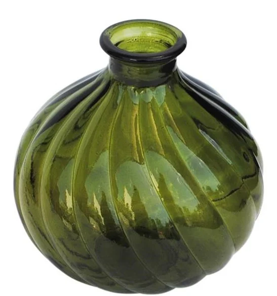 Φωτογραφία προϊόντος: VERANO SPANISH CERAMICS Verano Διακοσμητικό Βάζο Γυάλινο Πράσινο 17cm Recycled Ola