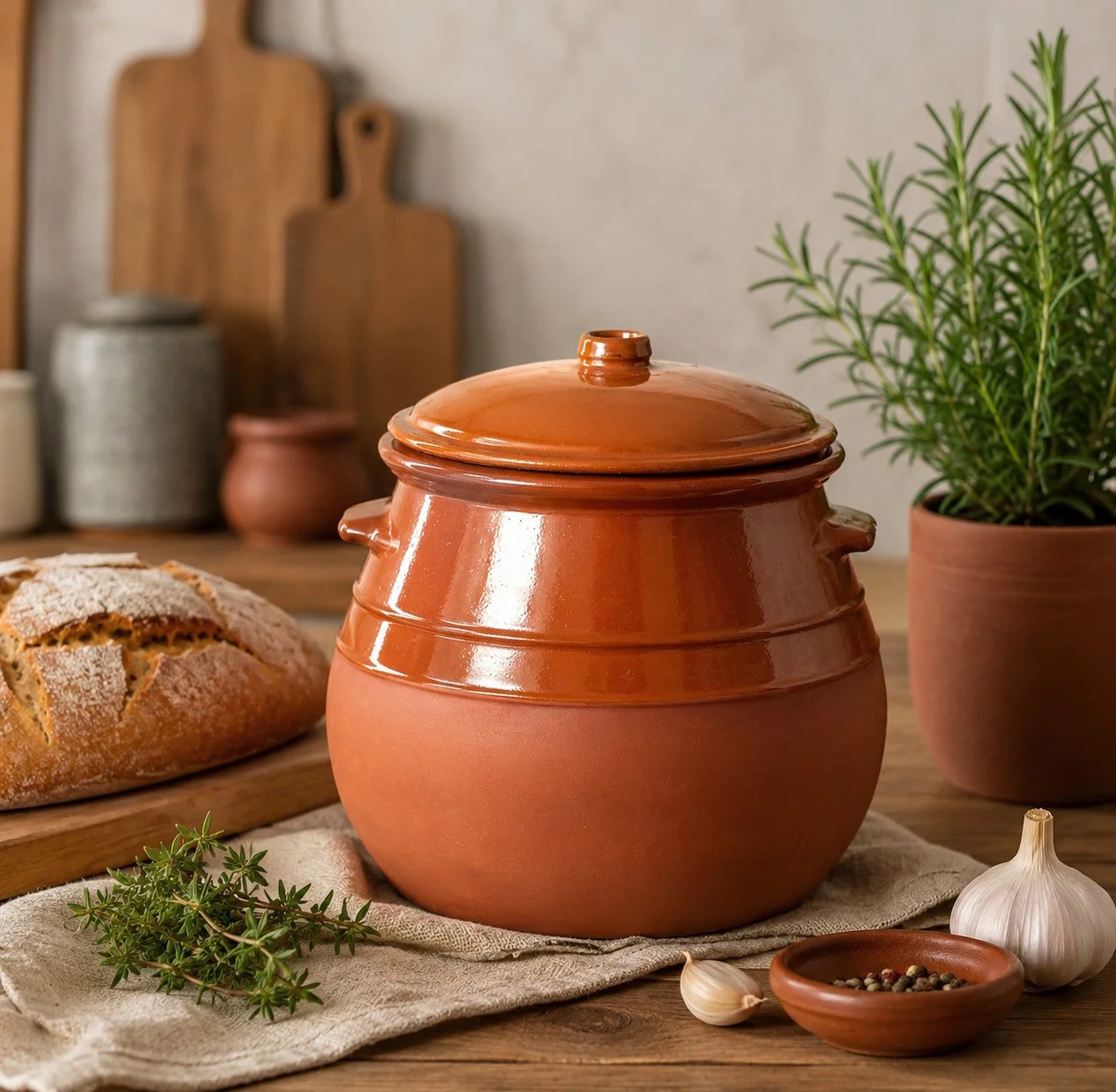 Φωτογραφία προϊόντος: Alpina Γάστρα Πυρίμαχη 4.5lt Terracota Στρογγυλή 26cm