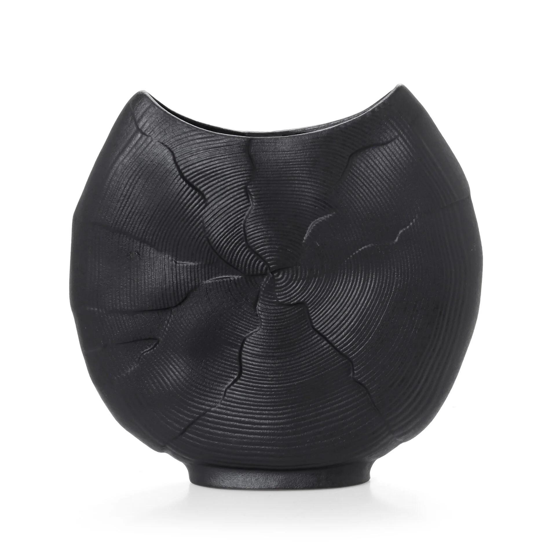 Φωτογραφία προϊόντος: HOME FASHION ACCESSORIES HFA Διακοσμητικό Βάζο Πορσελάνης Iron Terra Matt Black 24cm