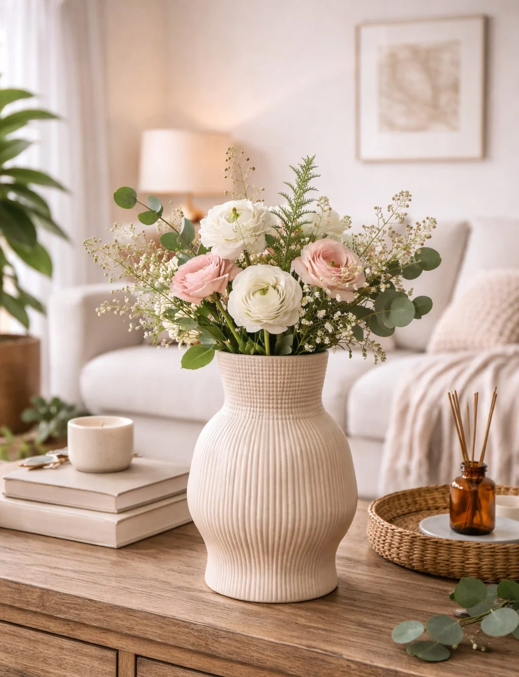 Φωτογραφία προϊόντος: HOME FASHION ACCESSORIES HFA Διακοσμητικό Βάζο Πορσελάνης Durable Terra Matt Beige 23cm