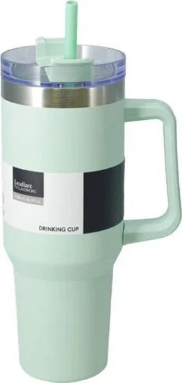 Φωτογραφία προϊόντος: Excellent Houseware Θερμός Ποτήρι Ανοξείδωτο Με Καλαμάκι Menta 1200ml