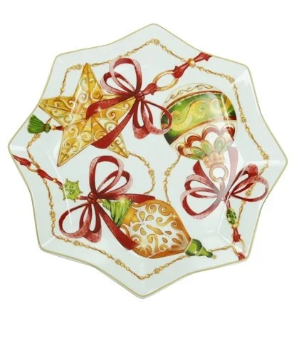 Φωτογραφία προϊόντος: Brandani Χριστουγεννιάτικη Πιατέλα Πορσελάνης Gioco Di Luci 30cm