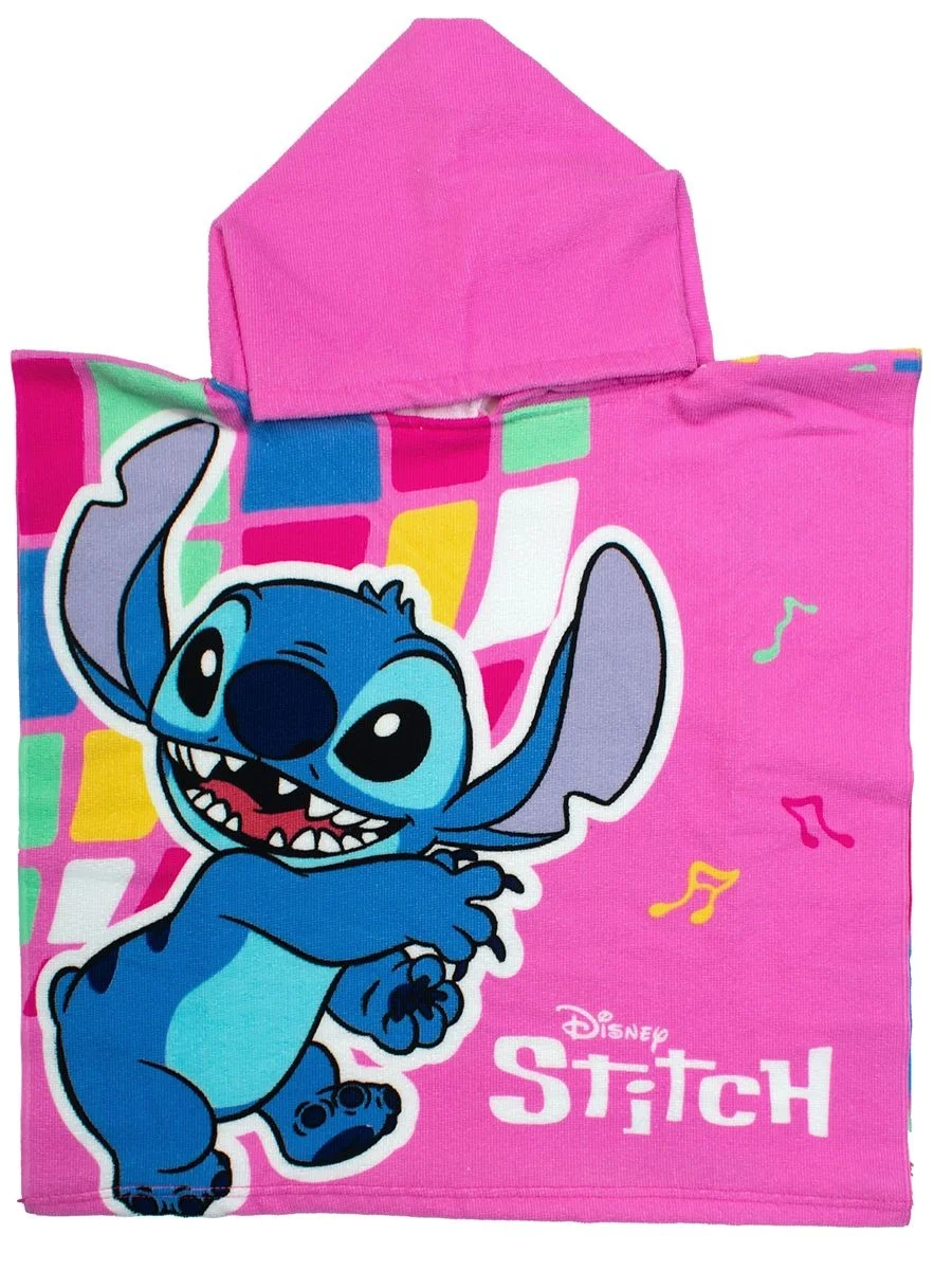 Φωτογραφία προϊόντος: DIMcol Πόντσο Θαλάσσης Quick Dry Disney Home Lilo & Stitch 275 50X100 Pink 100% Microfiber