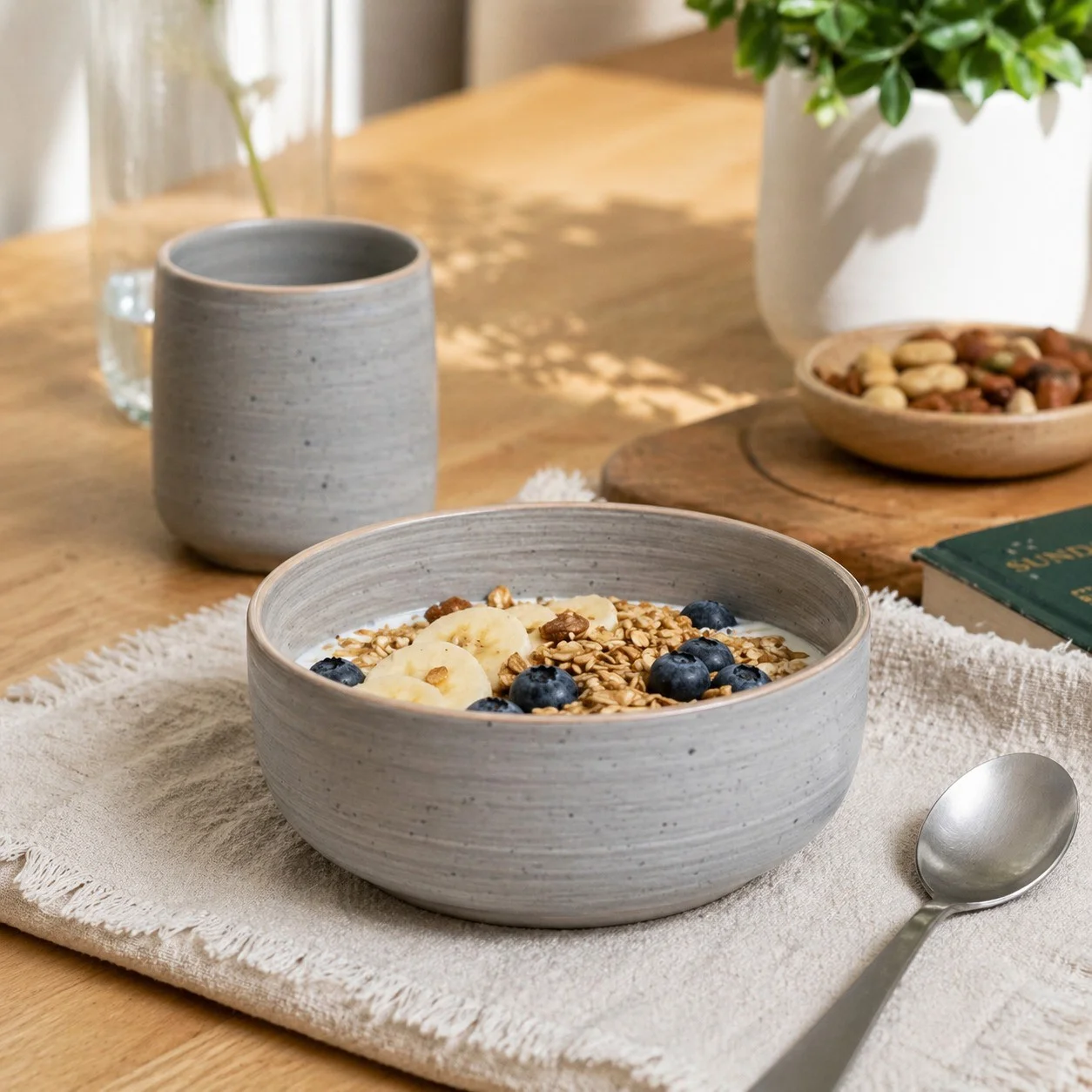 Φωτογραφία προϊόντος: Ankor Μπολ Πρωινού Stonware Harmonia Grey 15cm