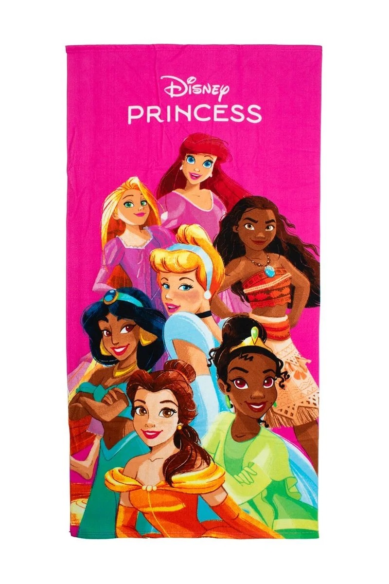 Φωτογραφία προϊόντος: DIMcol Πετσέτα Θαλάσσης Quick Dry Disney Home Princess 190 70X140 Fuchsia 100% Microfiber