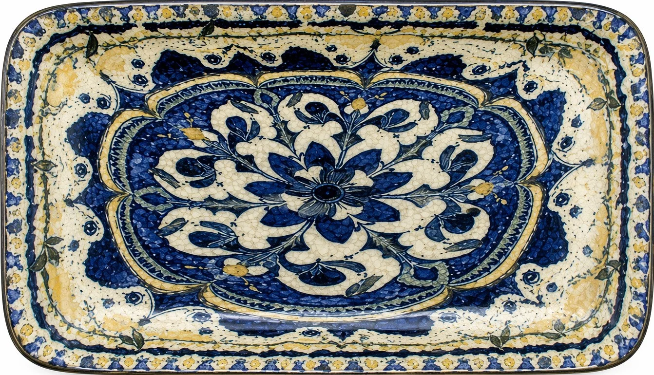 Φωτογραφία προϊόντος: RINART PORCELAIN Rinart Πιατέλα Πορσελάνης Ορθογώνια Arabesque 30Χ21cm