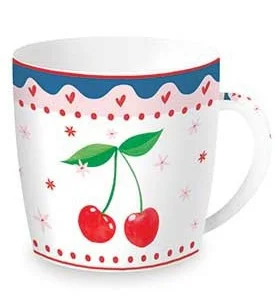 Φωτογραφία προϊόντος: R2S Κούπα Πορσελάνης Fruit Mania Cherry Σε Μεταλλικό Κουτί 350ml