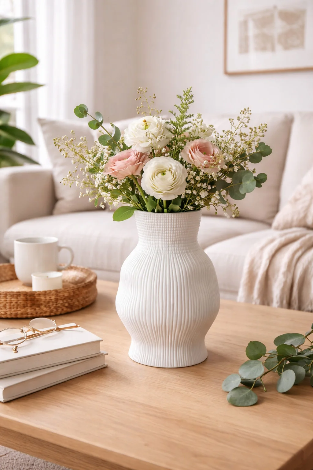 Φωτογραφία προϊόντος: HOME FASHION ACCESSORIES HFA Διακοσμητικό Βάζο Πορσελάνης Durable Terra Matt ΅White 29cm