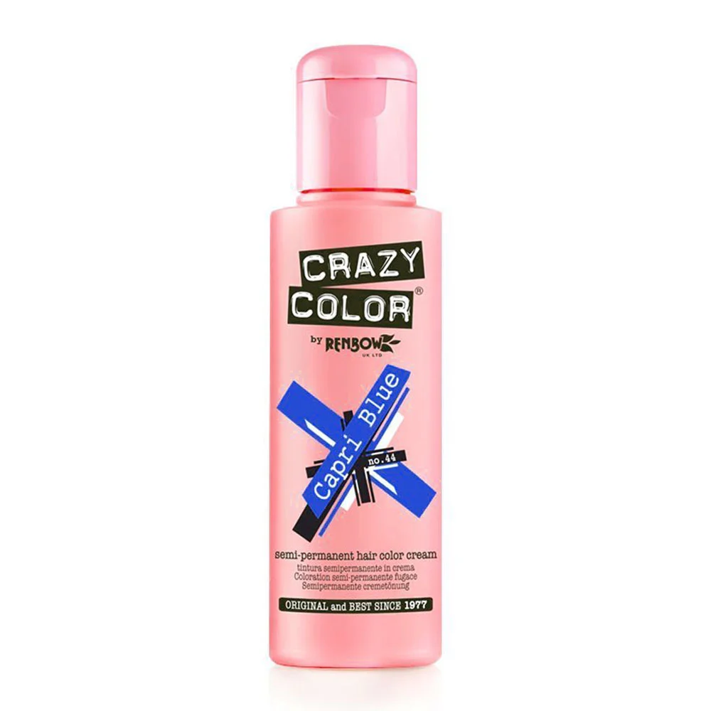 Φωτογραφία προϊόντος: Crazy color ημιμόνιμη κρέμα-βαφή μαλλιών capri blue no44 100ml