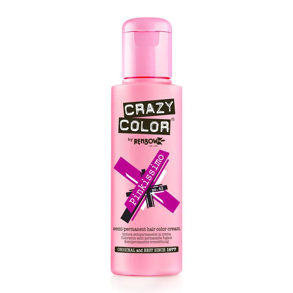 Φωτογραφία προϊόντος: Crazy Color Ημιμόνιμη Κρέμα-Βαφή Μαλλιών Pinkissimo no 42 100ml