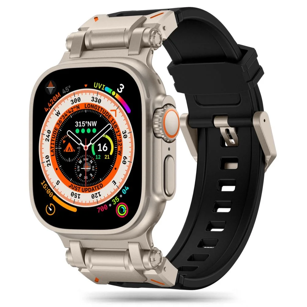 Φωτογραφία προϊόντος: Tech-Protect Λουράκι Delta Pro Apple Watch 8 / 9 / 10 / 11 / SE / Ultra 1 / 2 (44 / 45 / 46 / 49 mm) Black/Titanium