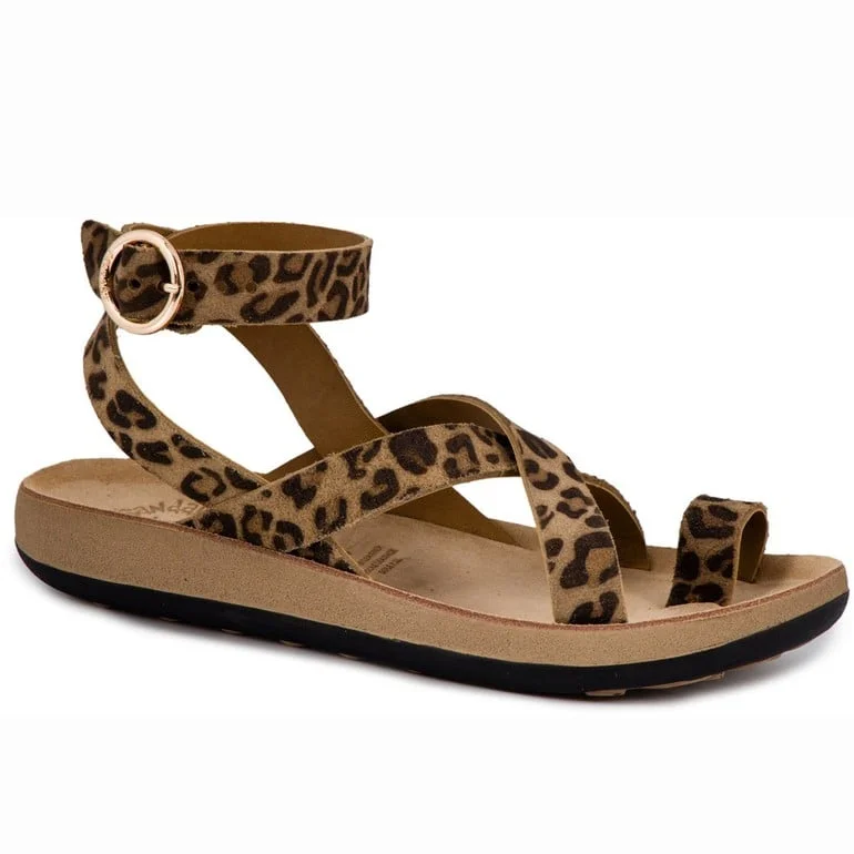 Φωτογραφία προϊόντος: Fantasy Sandals Γυναικεία Ανατομικά Σανδάλια Noham s914 Moka Leopard