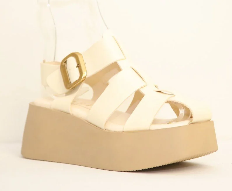 Φωτογραφία προϊόντος: Anteos Shoes Anteos Basic 24119 Γυναικεία Πέδιλα από Δέρμα σε Off White χρώμα