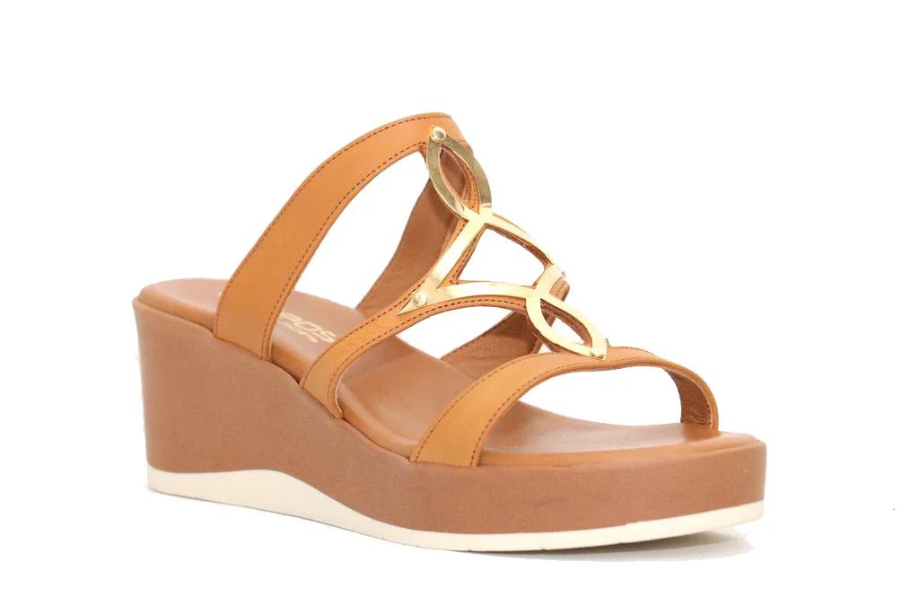 Φωτογραφία προϊόντος: Anteos Shoes Γυναικεία Πέδιλα Anteos 22356 Ταμπά Δέρμα