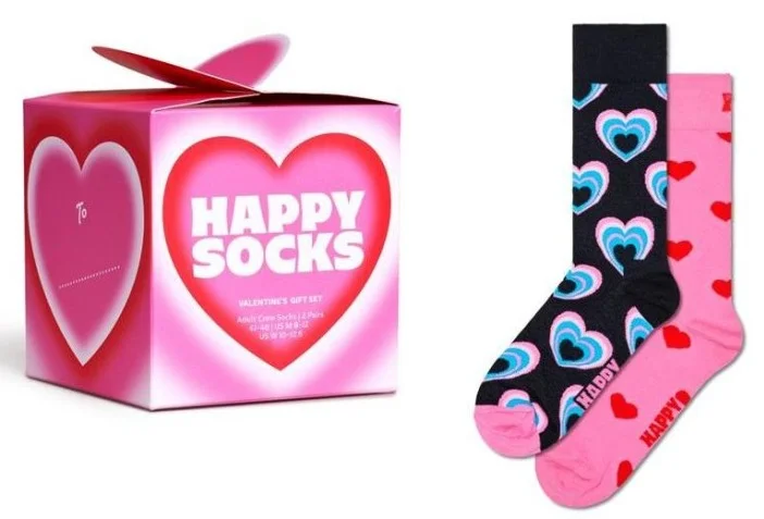 Φωτογραφία προϊόντος: Happy Socks Συσκευασία Δώρου Valentine’s 2-Pack Gift Set P001717-1000 black-pink