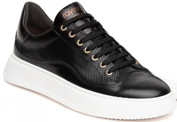 Φωτογραφία προϊόντος: Raymont ανδρικό δερμάτινο sneaker μαύρο 797 Black