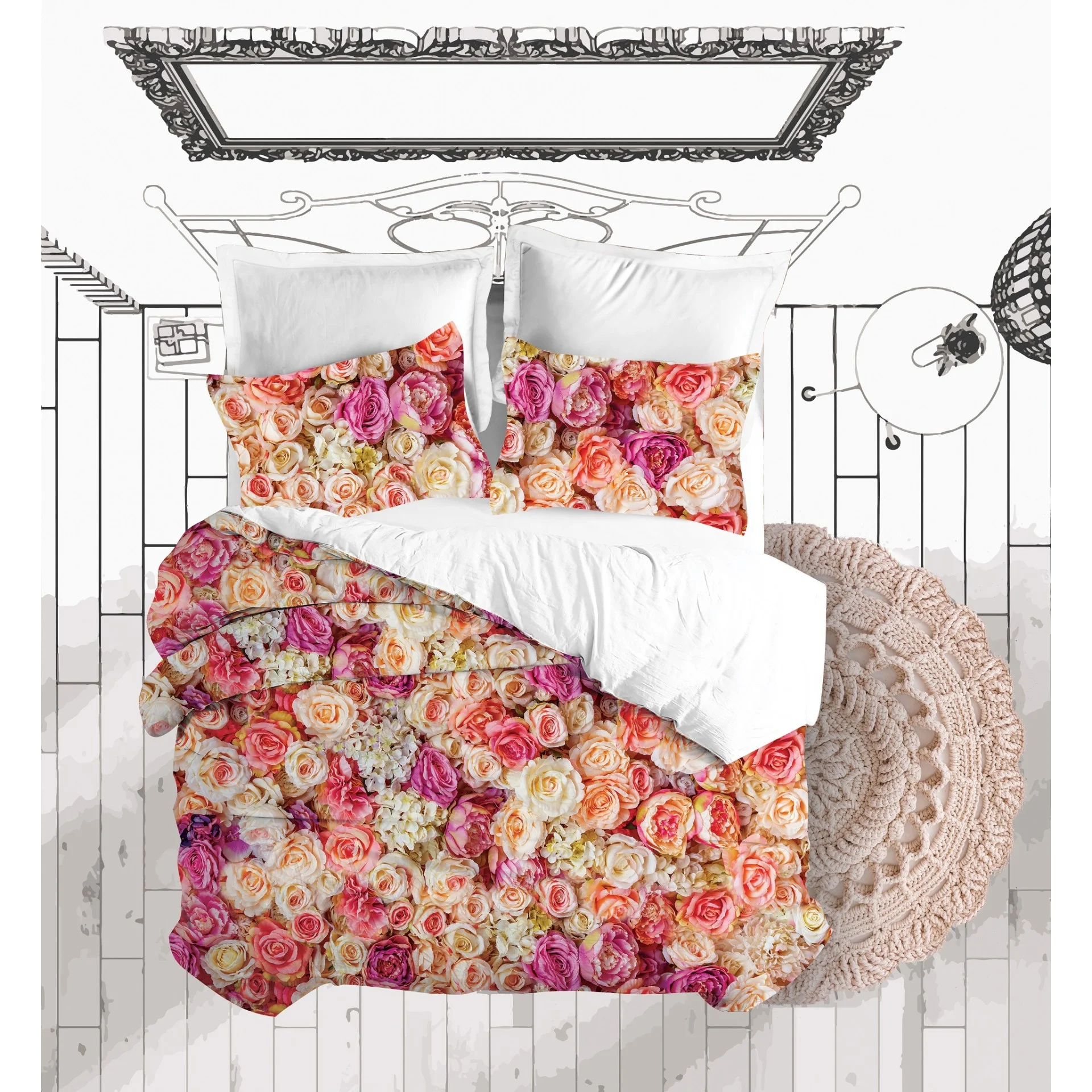 Φωτογραφία προϊόντος: Makis Tselios SPRING ΣΕΤ ΚΟΥΒΕΡΛΙ KING 240X250CM 220 ΤC 100% COTTONSATIN