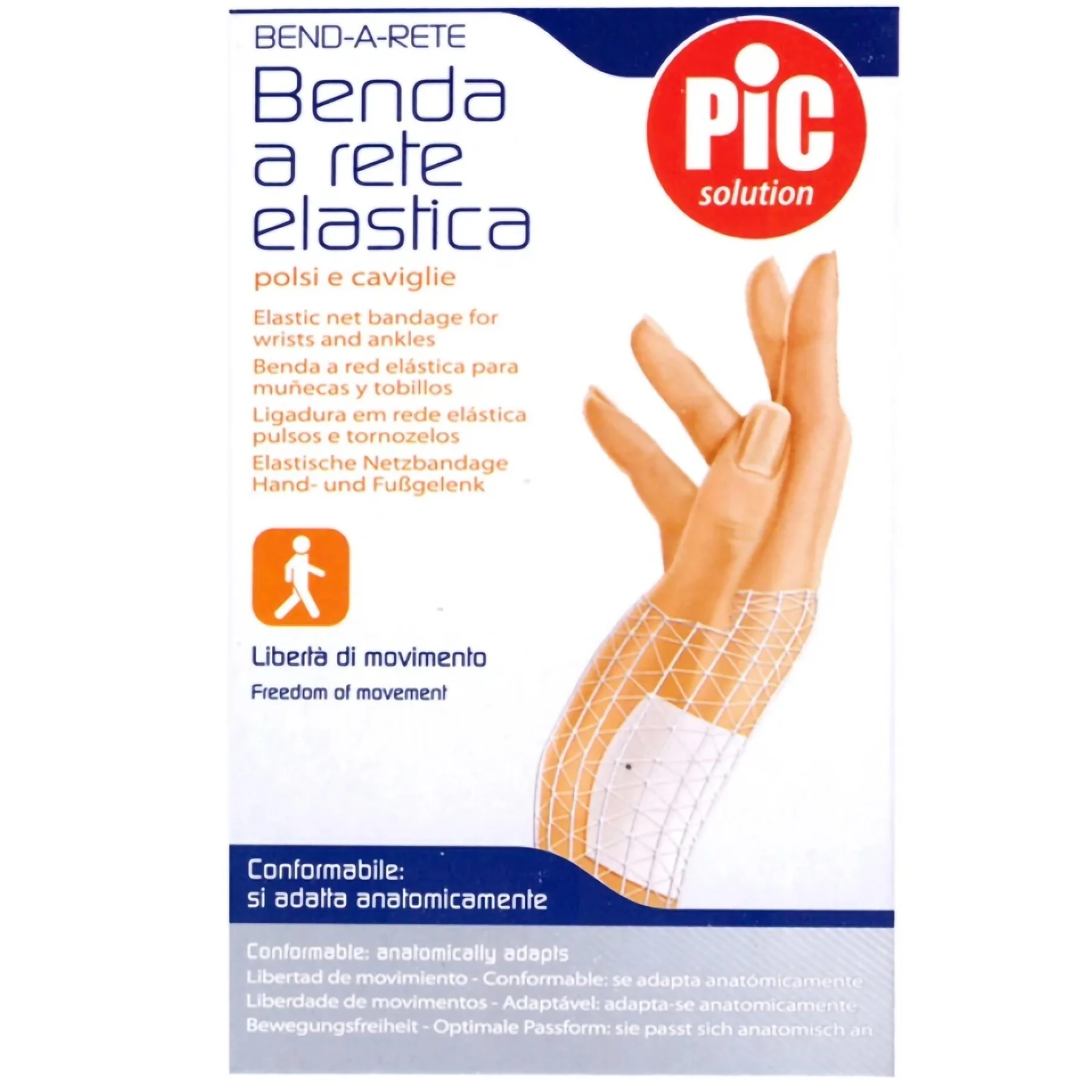 Φωτογραφία προϊόντος: PiC Solution Bend A Rete για Καρπό & Αστράγαλο Ελαστικός Διχτυωτός Επίδεσμος Συγκράτησης 1τμχ