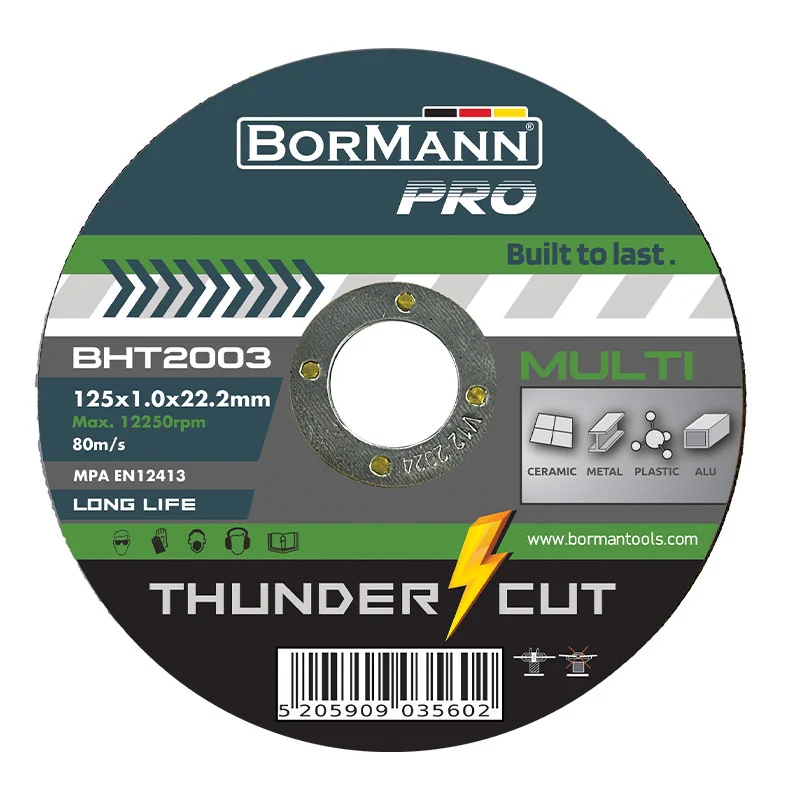 Φωτογραφία προϊόντος: BORMANN Δίσκος Κοπής Thunder Cut Muti-Cut Long Life Φ125x1mm BHT2003