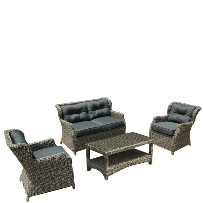 Φωτογραφία προϊόντος: Woodwell Σετ Σαλόνι Κήπου VITORIA Alu/Wicker Grey Brown/Μαξιλάρια Ανθρακί