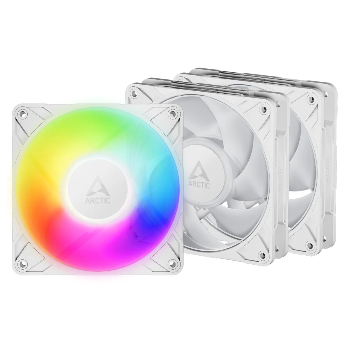 Φωτογραφία προϊόντος: Arctic P12 Pro A-RGB (White) - 3 Pack - PWM 120mm Case Fan Value Pack - max 3000 RPM - PWM regulate