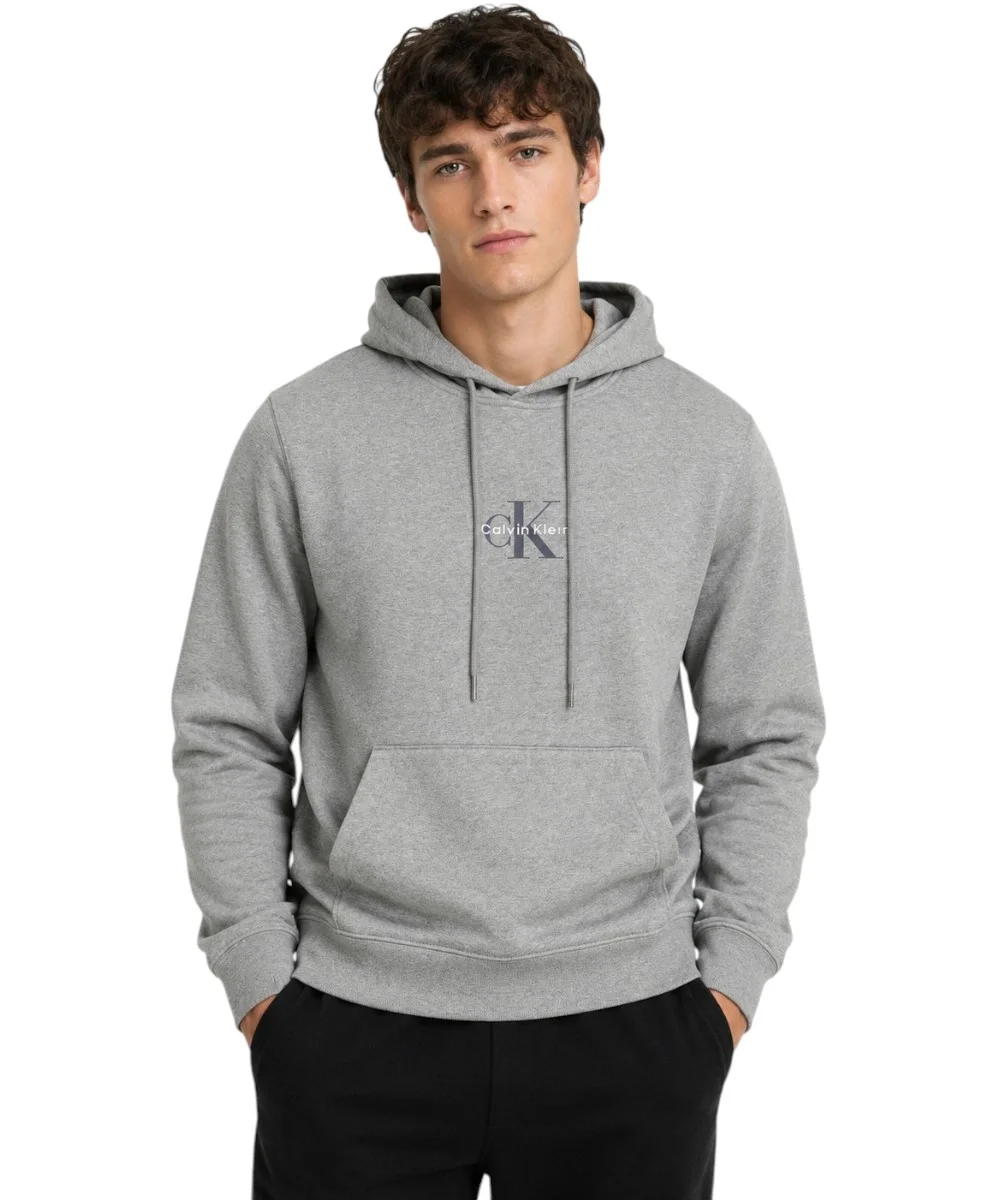 Φωτογραφία προϊόντος: Calvin Klein - Ανδρική Μακρυμάνικη Φούτερ Μπλούζα με Κουκούλα LV04RG279G-P7E Γκρι