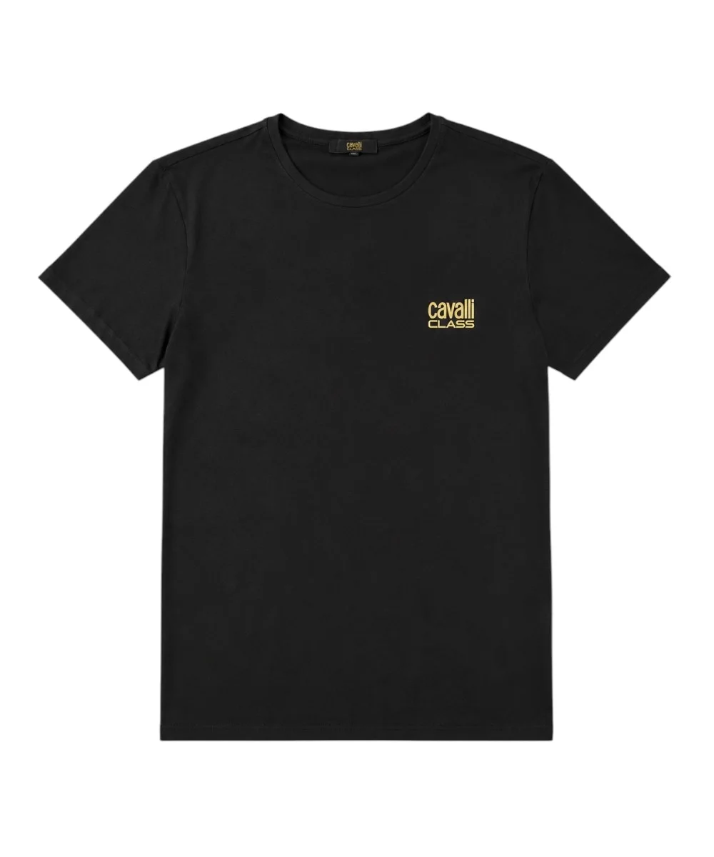 Φωτογραφία προϊόντος: Cavalli Class - Ανδρική Μπλούζα T-Shirt Κοντομάνικη Regular Fit QXO03DJD003-05051 Μαύρο