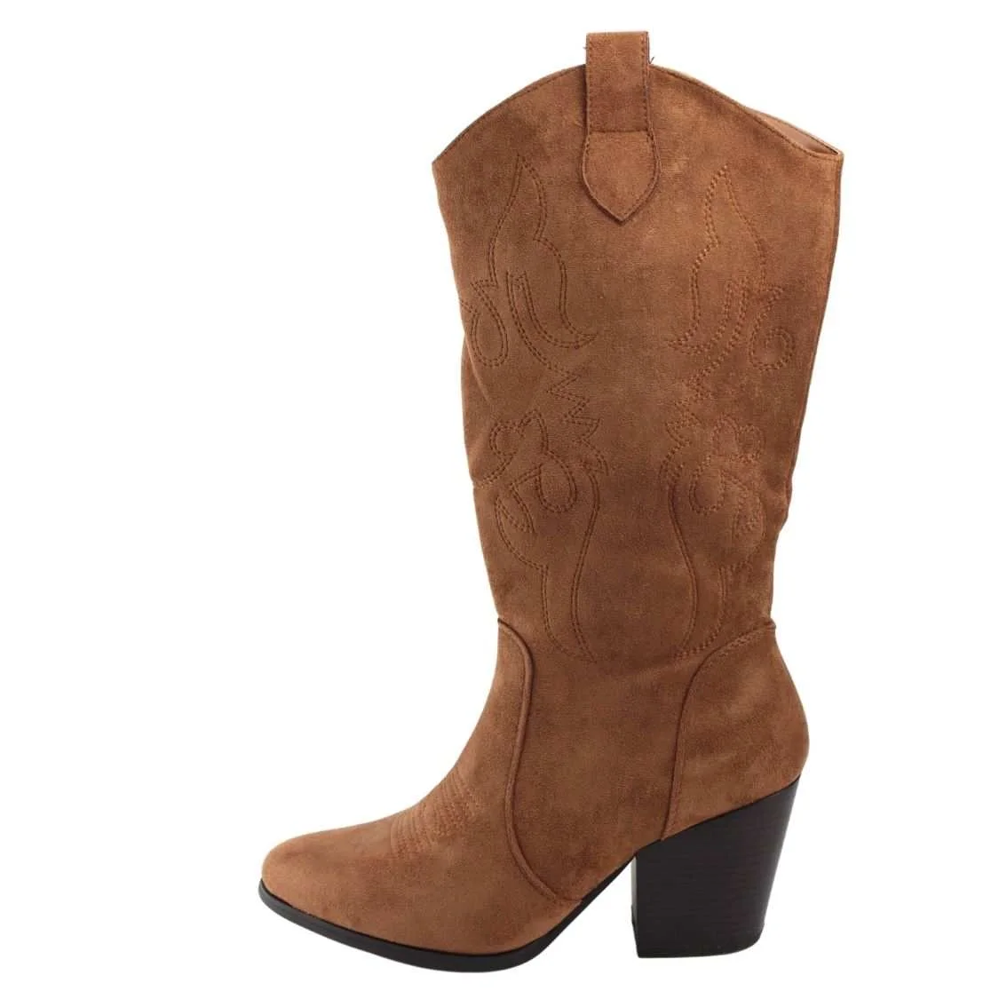 Φωτογραφία προϊόντος: ALTA MODA Suede μπότες cowboy με γαζιά Camel